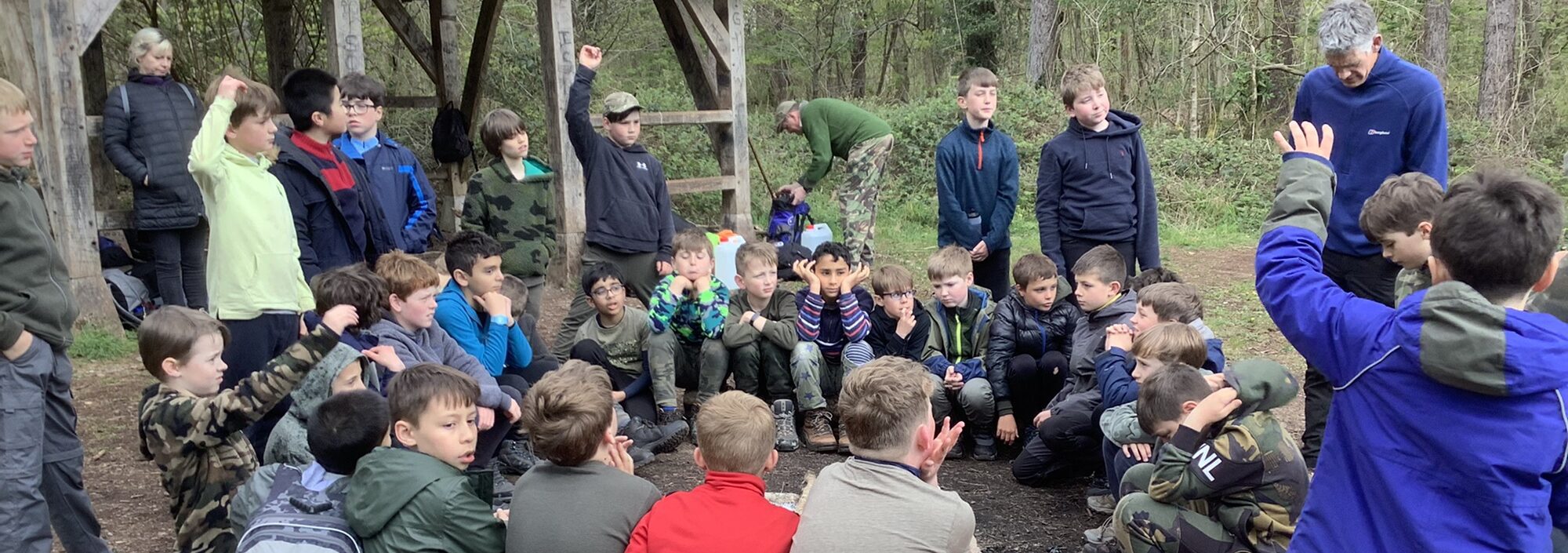 Intrepid Year 5 boys headed back to Belmont Wood last Friday for the 'Camouflage and Concealment' part of their QE Award.